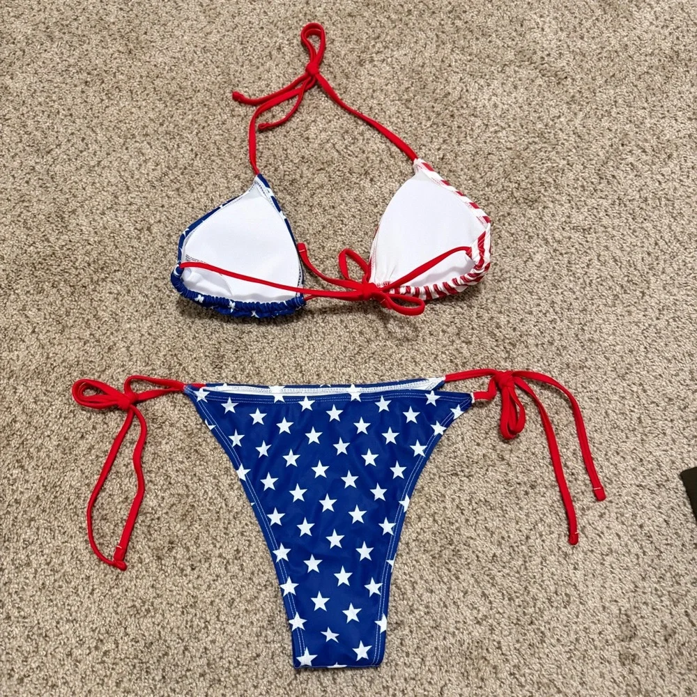 American Flag Patritotic Fourth of July swimsuit - Picture 5 of 5